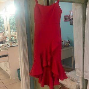 Size small. Red formal dress